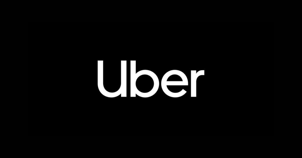 Uber Written In White Text On A Black Background